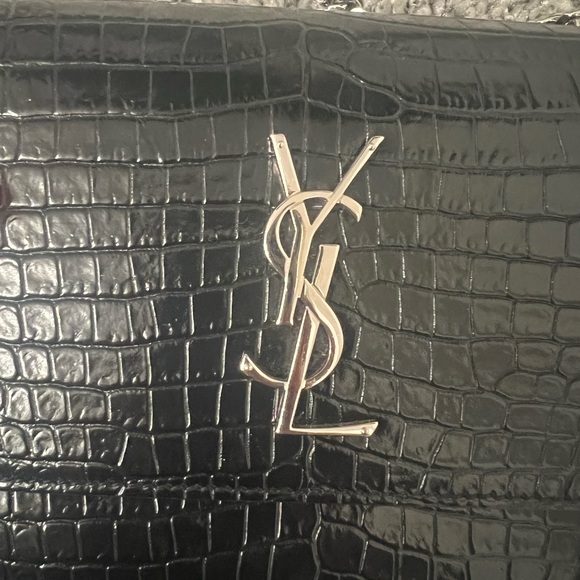 Saint Laurent Sunset Medium Crocodile-Embossed Crossbody Bag - Picture 11 of 16